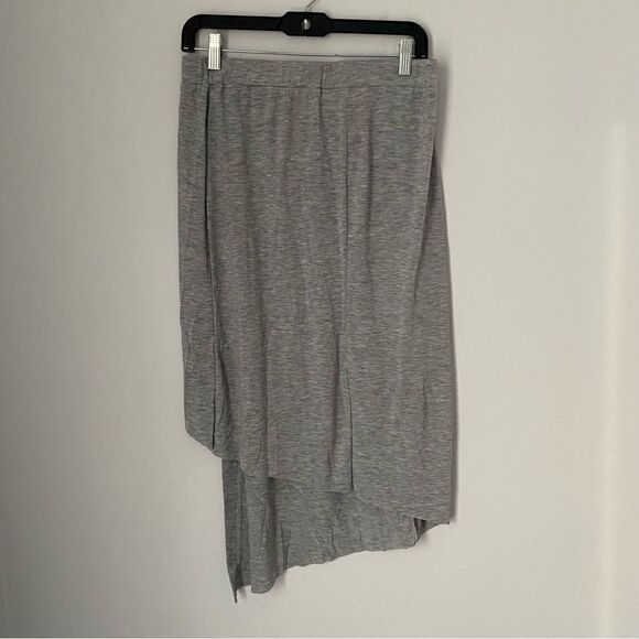 Miken Swim Juniors’ Asymmetric Hemline Wrap Gray Elastic Waist Skirt L - Picture 2 of 3